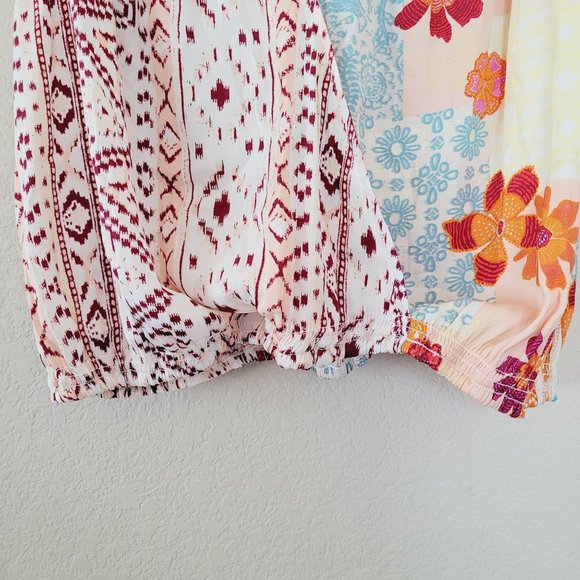 Free People Womens Tied To You Tank Tropical Combo Boho - Picture 7 of 11